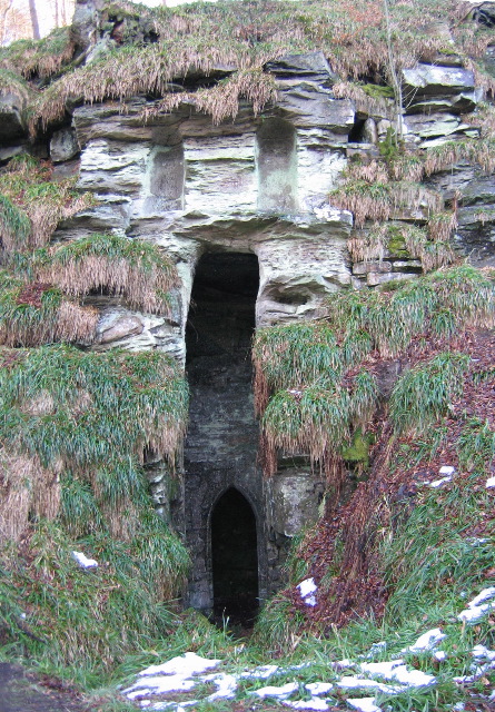 Grotto, whose niches once held statues of Adam and Eve