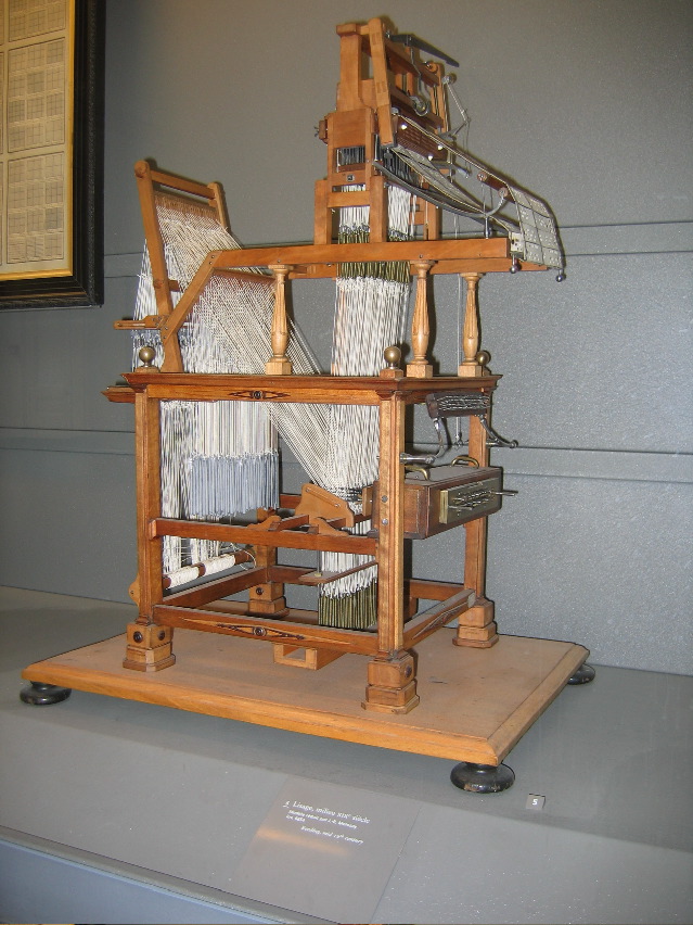 Jacquard-style loom, mid-19c