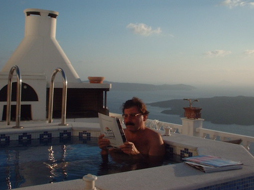 George in jacuzzi