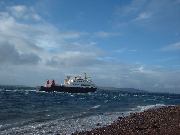 Ferry passing Shapinsay