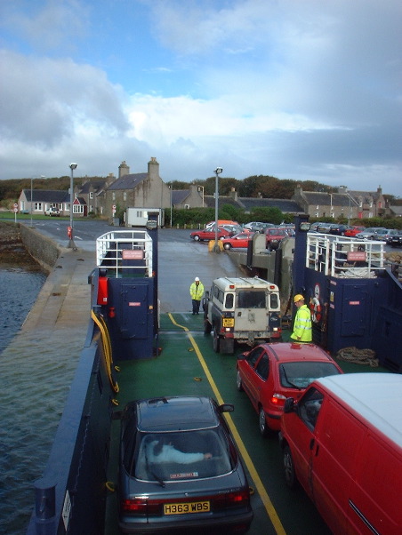 Ferry leaving Shapinsay