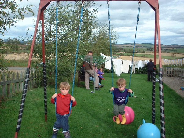 Dougal and Finlay on Swing